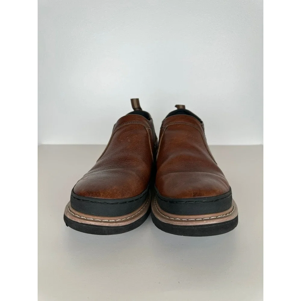 Chinook Mens Brown Leather Slip On Chelsea Boots Size 11 Ultra Grip Work Outdoor